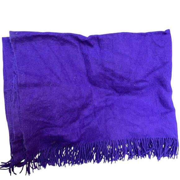 Purple wool Full bed blanket - Picture 2 of 5